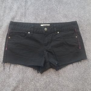 Victoria's Secret PINK black cut off jean shorts